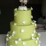 Зеленый свадебный торт №129565