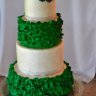 Зеленый свадебный торт №129568