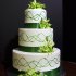 Зеленый свадебный торт №129569