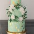 Зеленый свадебный торт №129570