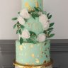Зеленый свадебный торт №129571