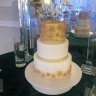 Золотой свадебный торт №129595