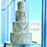 Золотой свадебный торт №129599