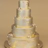 Золотой свадебный торт №129602