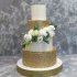 Золотой свадебный торт №129604