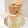 Золотой свадебный торт №129608