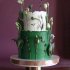 Изумрудный свадебный торт №129615