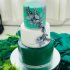 Изумрудный свадебный торт №129626