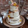 Карамельный свадебный торт №129633