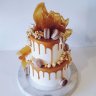 Карамельный свадебный торт №129640