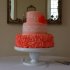 Коралловый свадебный торт №129652