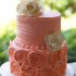 Коралловый свадебный торт №129655