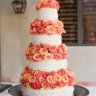 Коралловый свадебный торт №129664