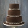 Коричневый свадебный торт №129676