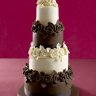 Коричневый свадебный торт №129678