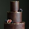 Коричневый свадебный торт №129680