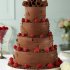 Коричневый свадебный торт №129686