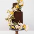 Коричневый свадебный торт №129688