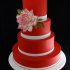 Красный свадебный торт №129695