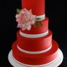 Красный свадебный торт №129698