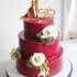 Красный свадебный торт №129700