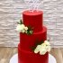 Красный свадебный торт №129701