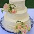 Кремовый свадебный торт №129732