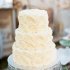 Кремовый свадебный торт №129734