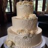 Кремовый свадебный торт №129742