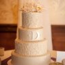 Кремовый свадебный торт №129745