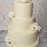 Кремовый свадебный торт №129746