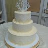 Кремовый свадебный торт №129747