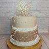 Кремовый свадебный торт №129748