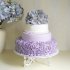 Лавандовый свадебный торт №129761