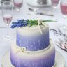 Лавандовый свадебный торт №129763