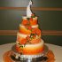 Оранжевый свадебный торт №129813