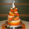 Оранжевый свадебный торт №129815