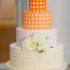Оранжевый свадебный торт №129816