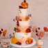 Оранжевый свадебный торт №129821