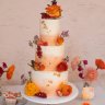 Оранжевый свадебный торт №129819