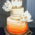 Оранжевый свадебный торт №129825