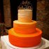 Оранжевый свадебный торт №129826