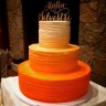 Оранжевый свадебный торт №129828