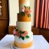 Оранжевый свадебный торт №129830