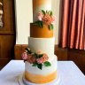 Оранжевый свадебный торт №129829