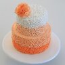 Персиковый свадебный торт №129853