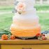 Персиковый свадебный торт №129853