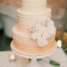 Персиковый свадебный торт №129854