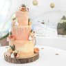 Персиковый свадебный торт №129859