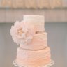 Персиковый свадебный торт №129859